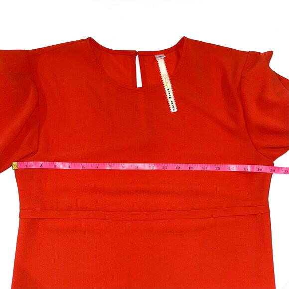 Uncle Frank Red Ruffle Flutter Short Sleeve Mini Dress Size Small - Picture 7 of 11